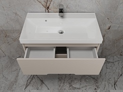 Style Line Тумба под раковину Матис 80 подвесная крем – фотография-5